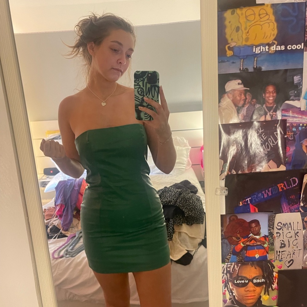 Princess Polly Strapless Green Dress